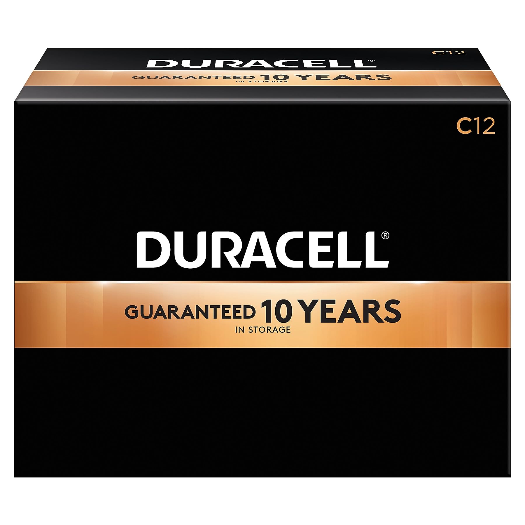 CopperTop Duracell C Alkaline Batteries with recloseable package - long lasting, all-purpose C battery for household and business - Pack of 12