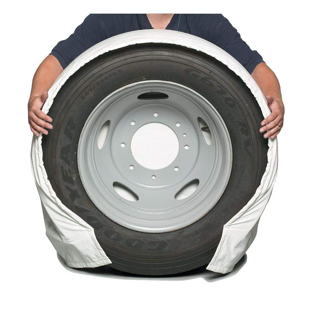 Mini White Snap Ring Tire Saver for Any stored Vehicle - ST7006WH