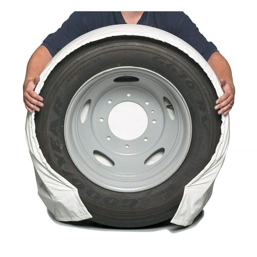 Mini White Snap Ring Tire Saver for Any stored Vehicle - ST7006WH