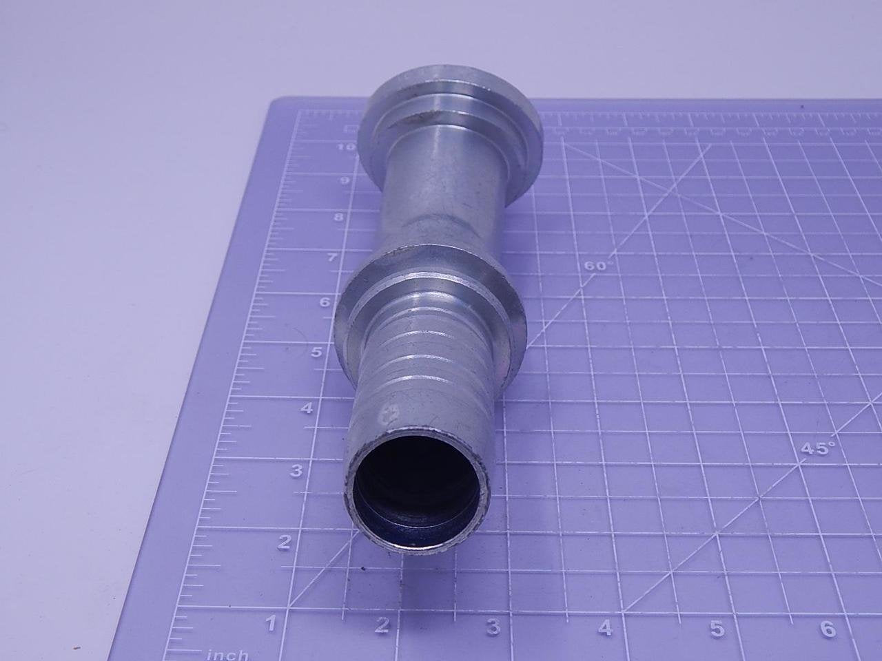 GlobalSpiral Couplings Gates 20GS-24FL30M, Code 61 O-Ring Flange, Zinc Plated Carbon Steel, 7.17", 30° Bent Tube, 1 1/4" ID