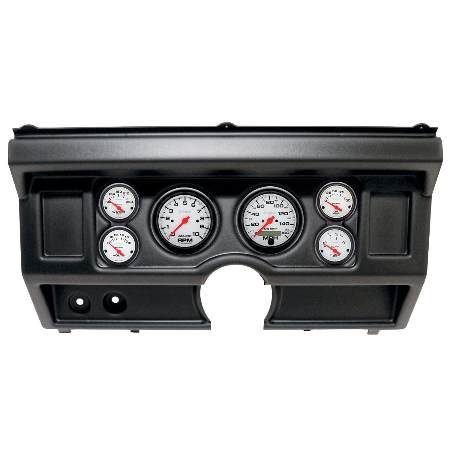 AutoMeter Dash Kit Direct Fit, (3 3/8" X2, 2 1/16" X4), Ford Truck No Ac 80-86, Phantom (2918-09)
