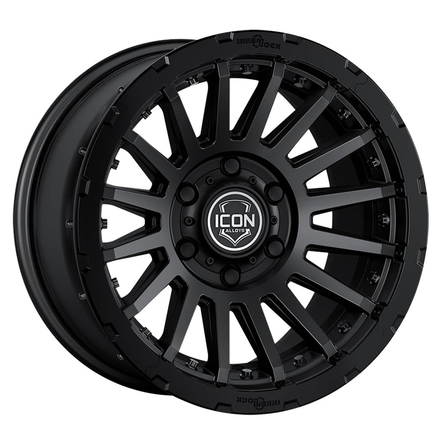 Recon Pro ICON Alloys, Satin Black, 17 x 8.5/5 x 4.5, 0mm Offset, 4.75" BS