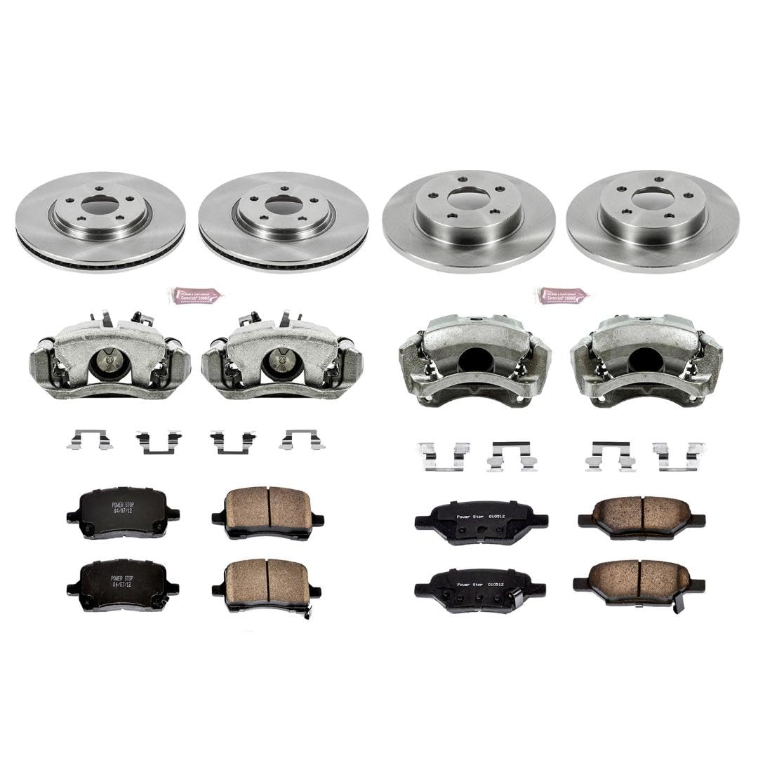 Power Stop KCOE1612A 1-Click Autospecialty OE Replacement Brake Kit with Calipers For Chevrolet Malibu 2004-2008, Pontiac G6 2005-2008, Saturn Aura 2007-2008 [Model Specific]