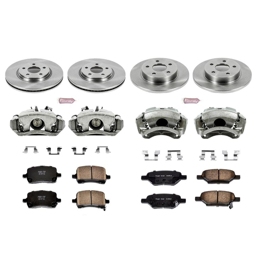 Power Stop KCOE1612A 1-Click Autospecialty OE Replacement Brake Kit with Calipers For Chevrolet Malibu 2004-2008, Pontiac G6 2005-2008, Saturn Aura 2007-2008 [Model Specific]