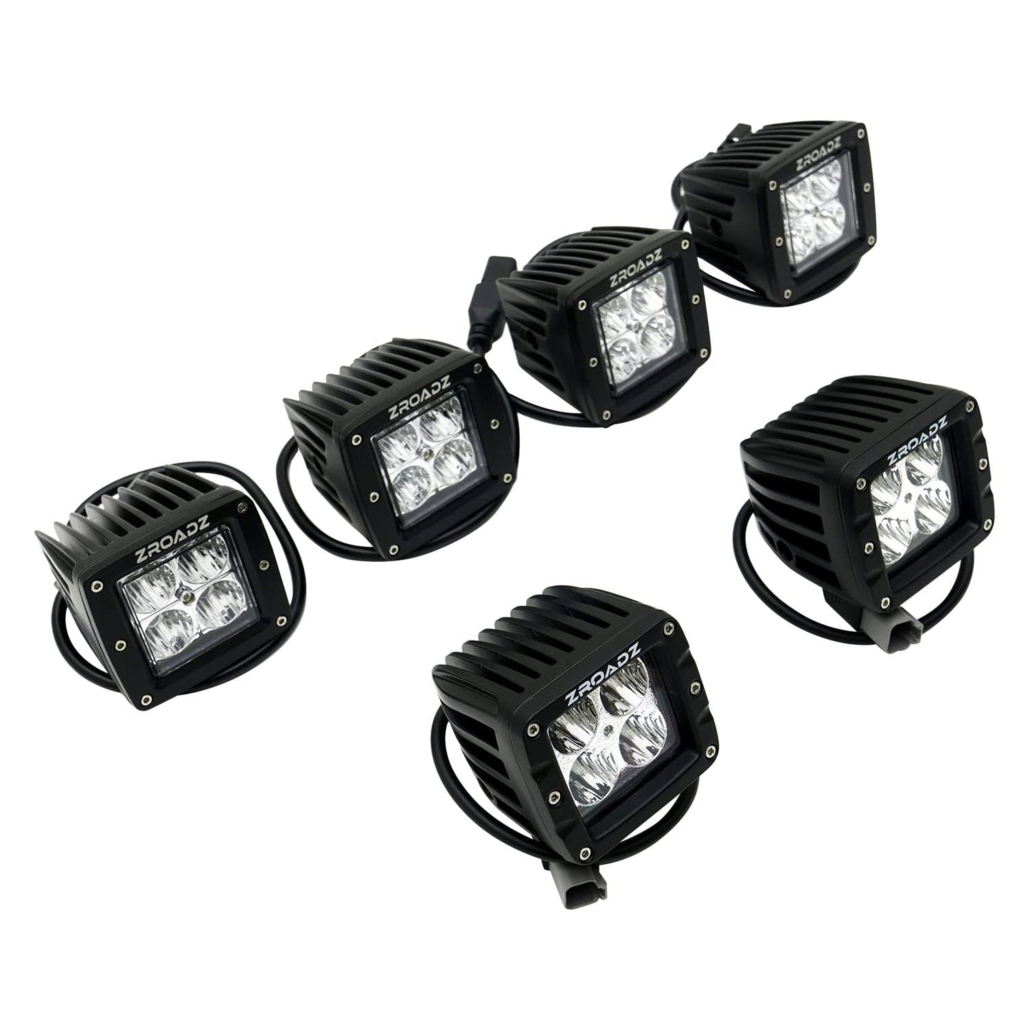ZROADZ Front Bumper Z325673-KIT Fog LED Kit 2017-2020 Ford F-150 Raptor Black