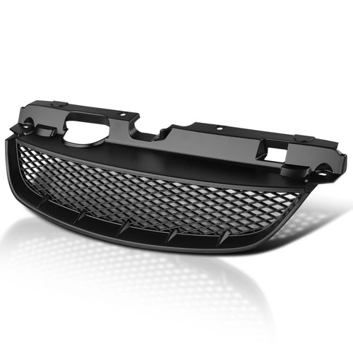 Matte Black Mesh Front Bumper Hood Grille Spec-D Tuning Compatible with 2004-2005 Honda Civic 2/4 Dr Coupe Sedan