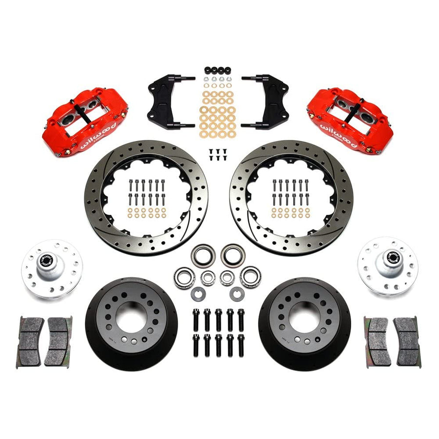 Front Hub Kit FNSL6R, 12.88", Drill, Red