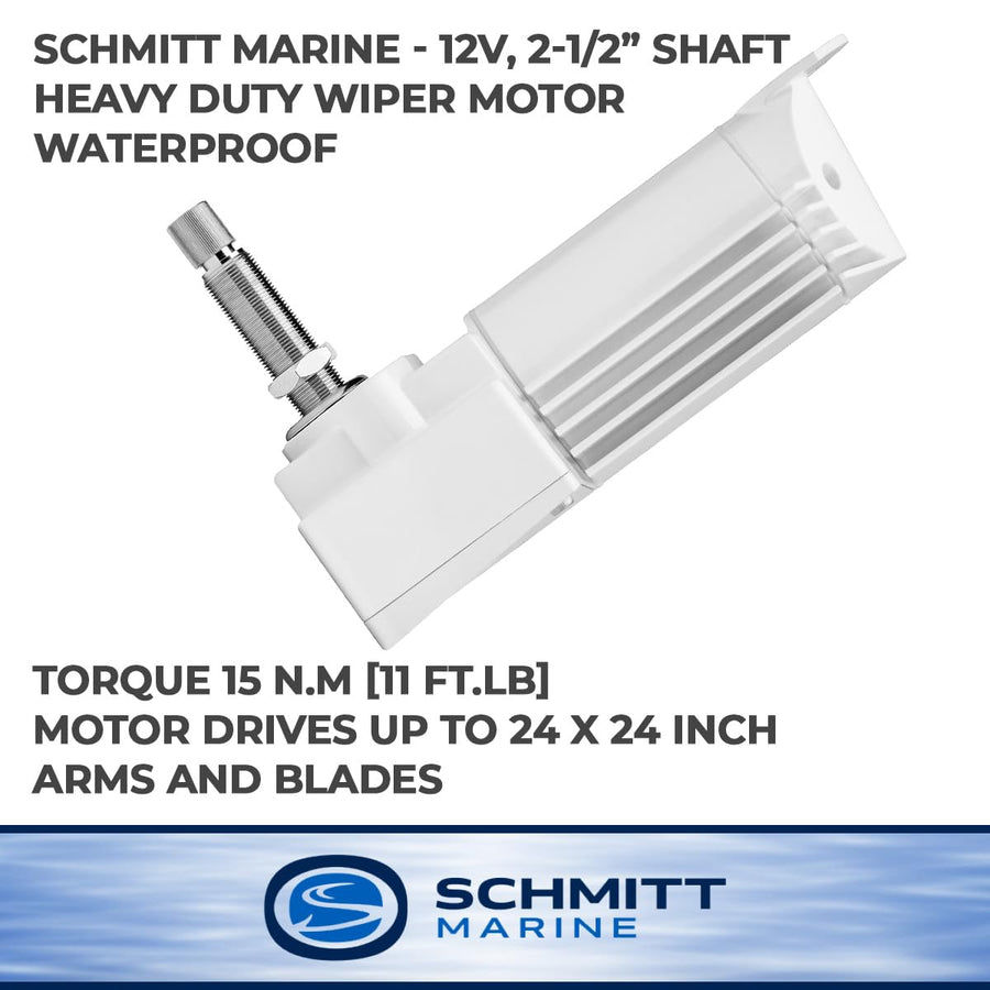 12V Ongaro Waterproof Heavy-Duty Wiper Motor with 2.5" Shaft