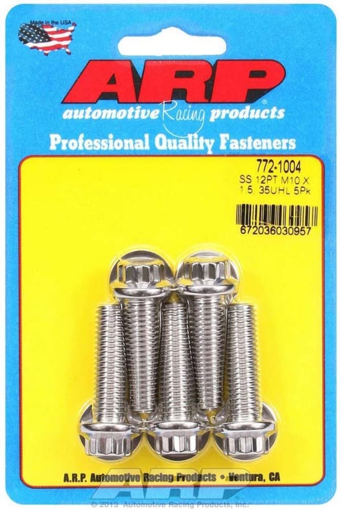 M10 x 1.50 x 35 ARP 12pt SS Bolts (5/pkg)