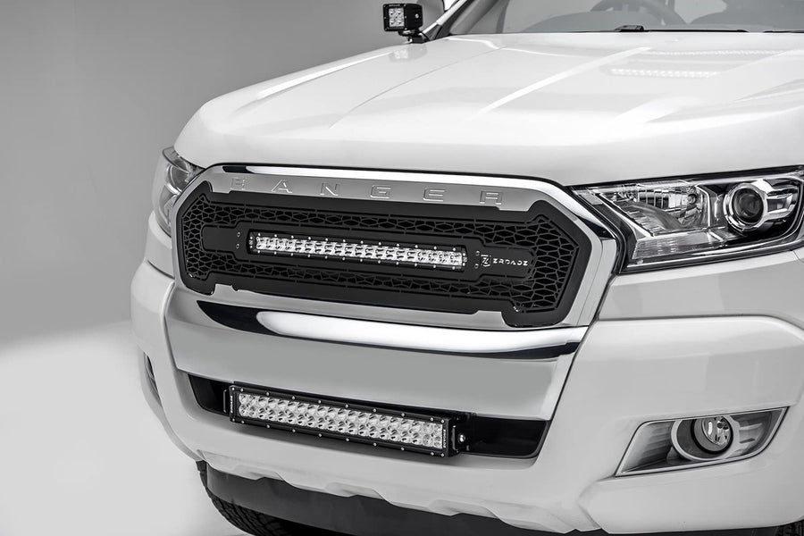 ZROADZ Front Bumper Center LED Kit 2015-2018 Ford Ranger T6, Incl. (1) 20 Inch LED Straight Double Row Light Bar - PN #Z325761-KIT