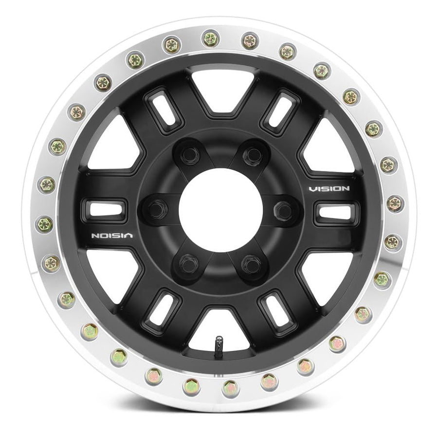 MANX BEADLOCK Vision 398 Custom Wheel - 17x8.5, -15 Offset, 8x170 Bolt Pattern, 125.2mm Hub - Gloss Black Rim