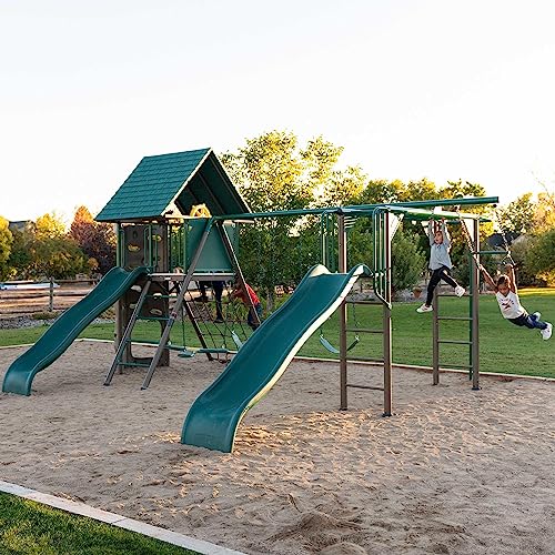 Big Stuff Lifetime Deluxe Swing Set Playset, Earthtone