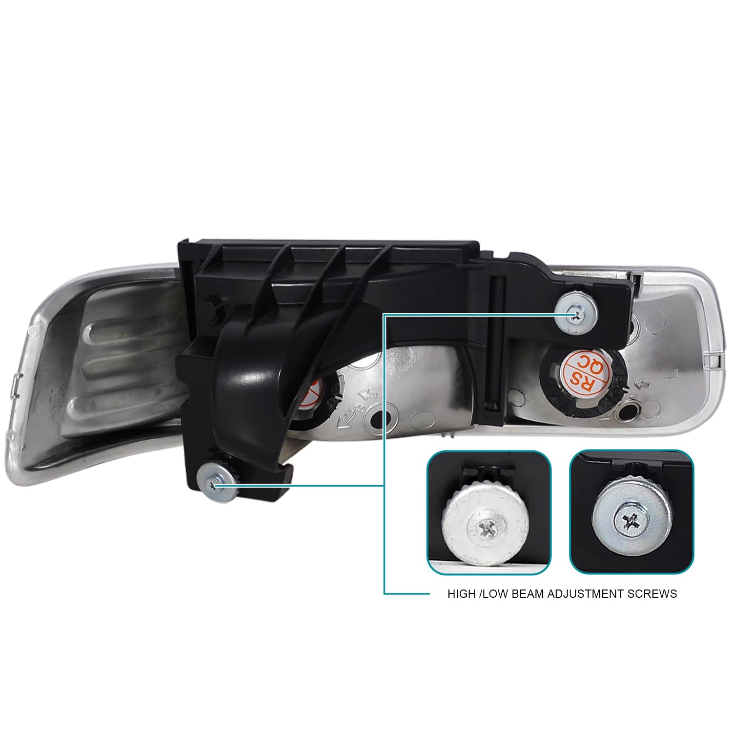 Smoke Headlights + LED Bumper Lights SPEC-D TUNING Compatible with 1999-2002 Chevy Silverado 2000-2006 Tahoe Suburban, Left + Right Pair Headlamps Assembly
