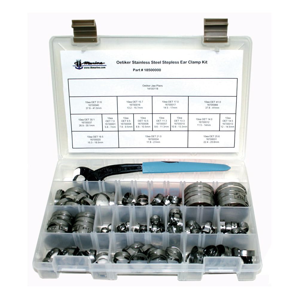 Oetiker Stepless Clamp Kit T-H Marine 18500000 with Pliers