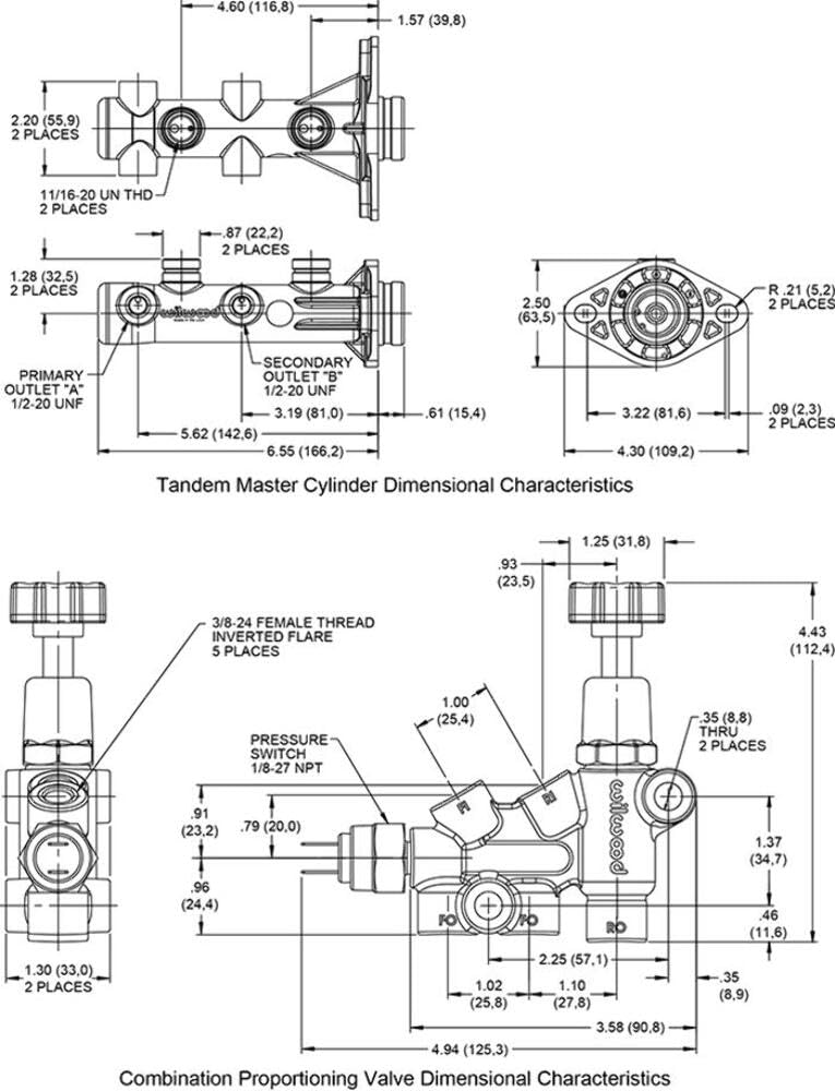 CMPCT REM TAND M/C KIT Wilwood
