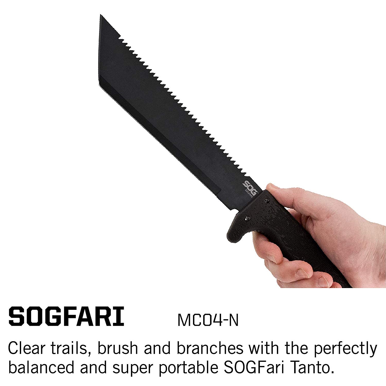 10 in. SOGfari Machete, Kraton, Tanto Plain