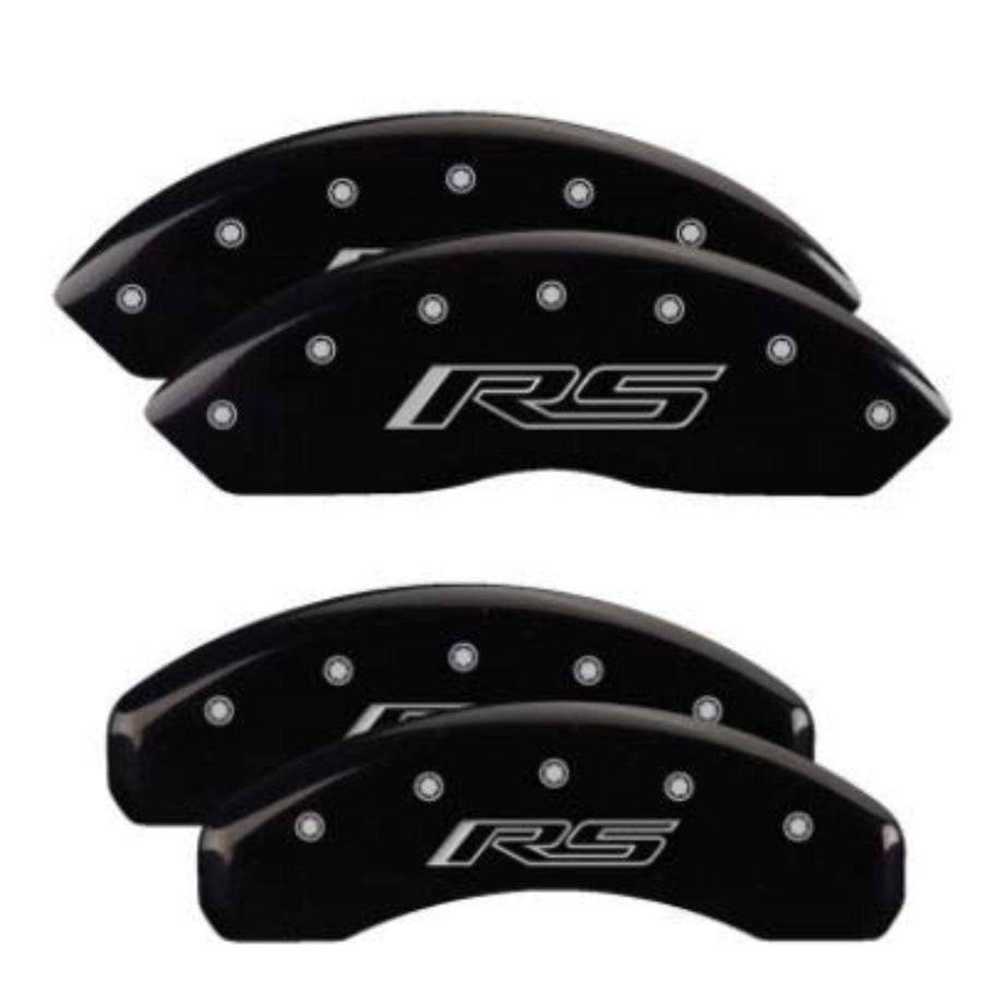 MGP 14255SRS5BK Caliper Covers (Camaro Gen 5/6) Black Powder Coat Finish, Silver Characters, Set of 4