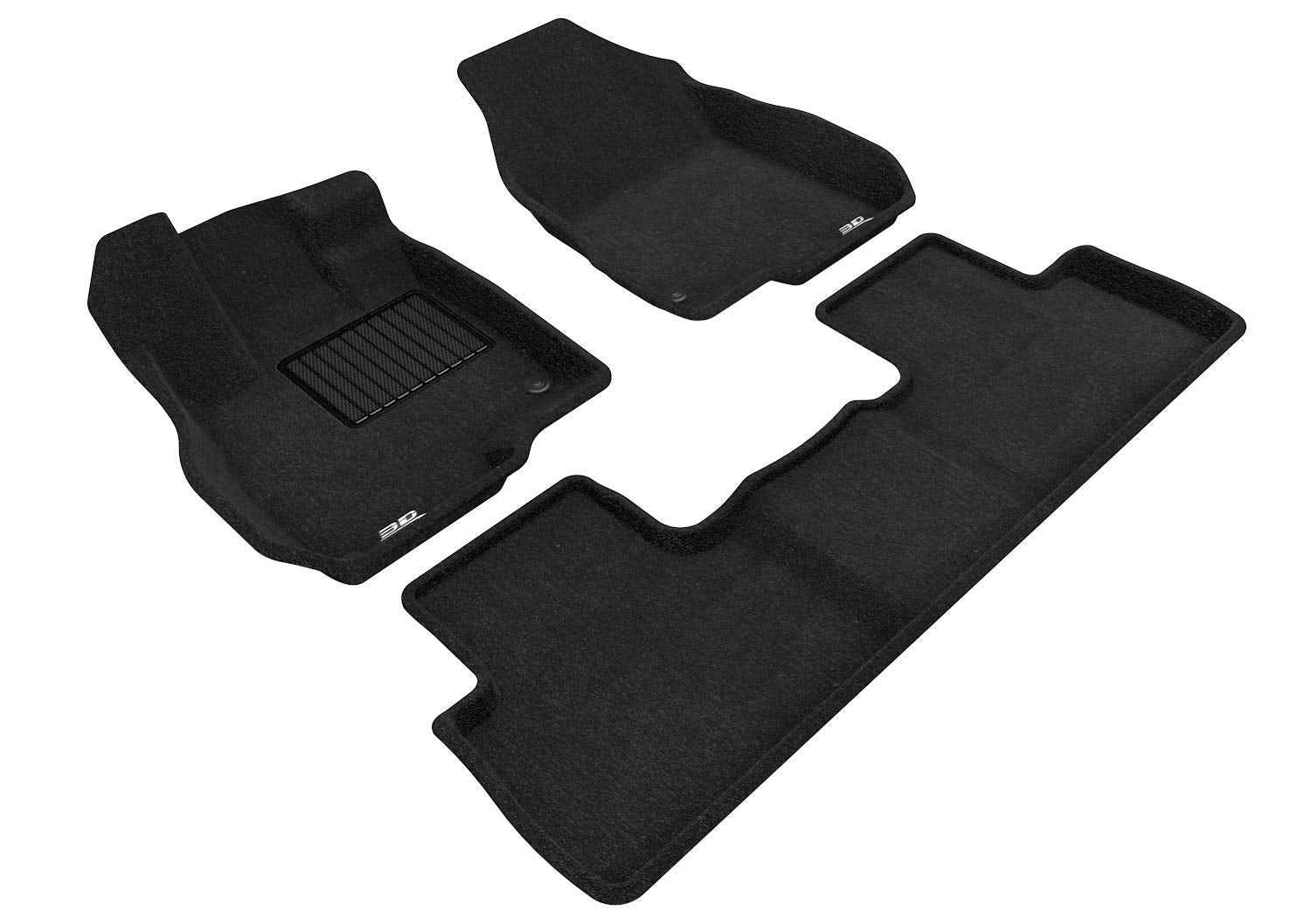 Custom Fit 3D MAXpider Elegant Floor Mat (Black) Compatible with Acura RDX 2019-2026 - Full Set