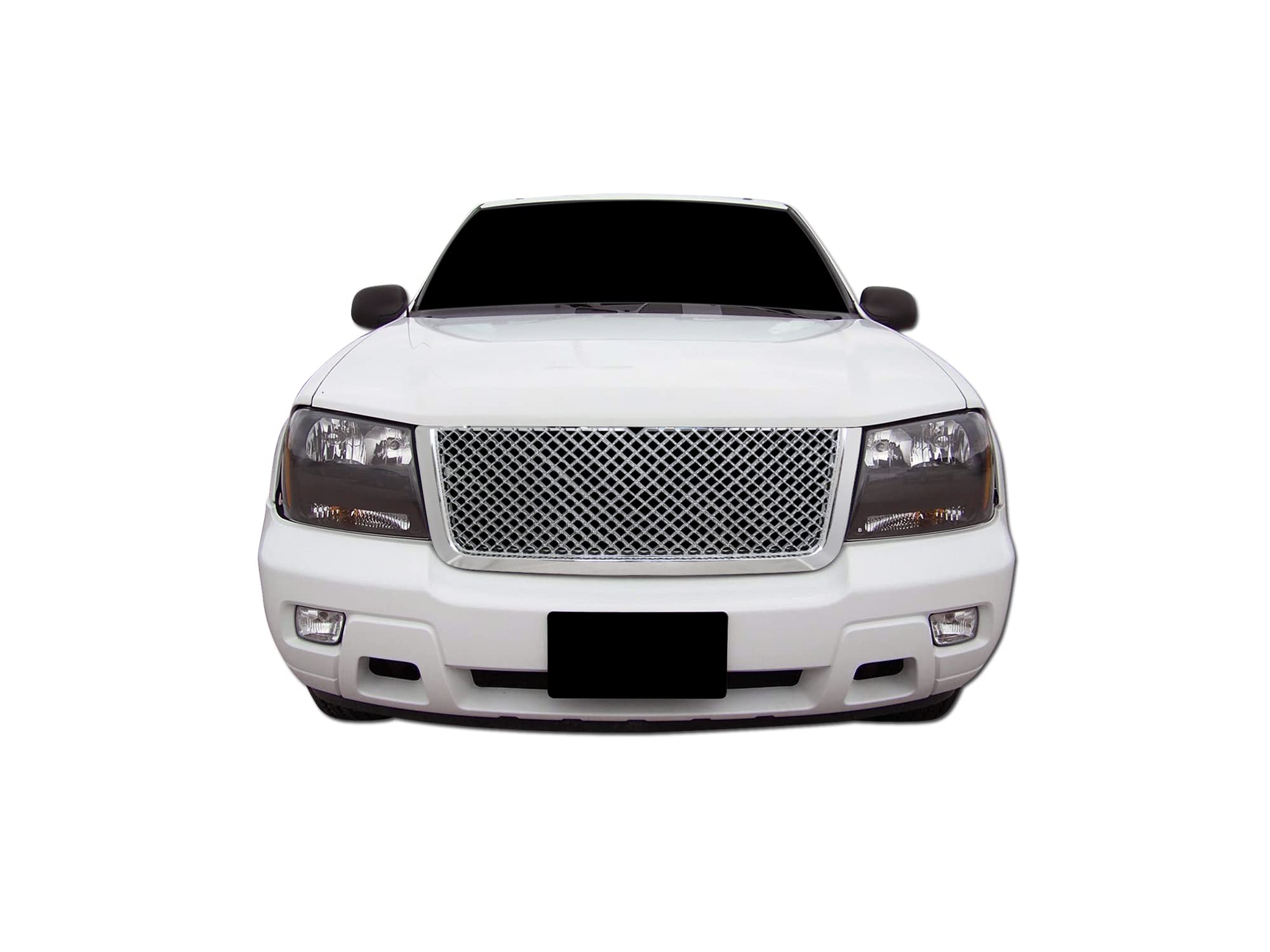 7147478 Armordillo USA Chrome Mesh Front Hood Grille Fits 2006-2009 Chevy Trailblazer
