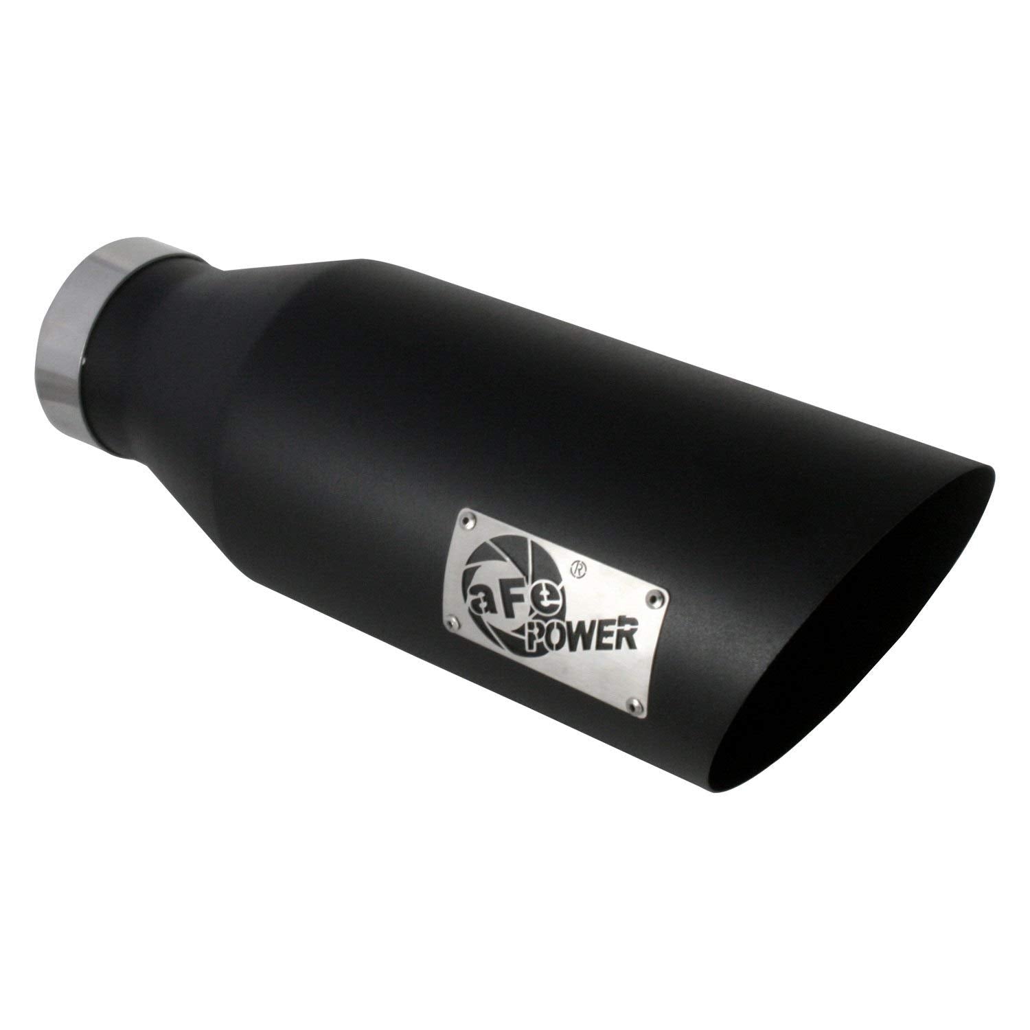 MACH Force-Xp aFe Power 409 Stainless Steel Clamp-on Exhaust Tip Black 49T40701-B18
