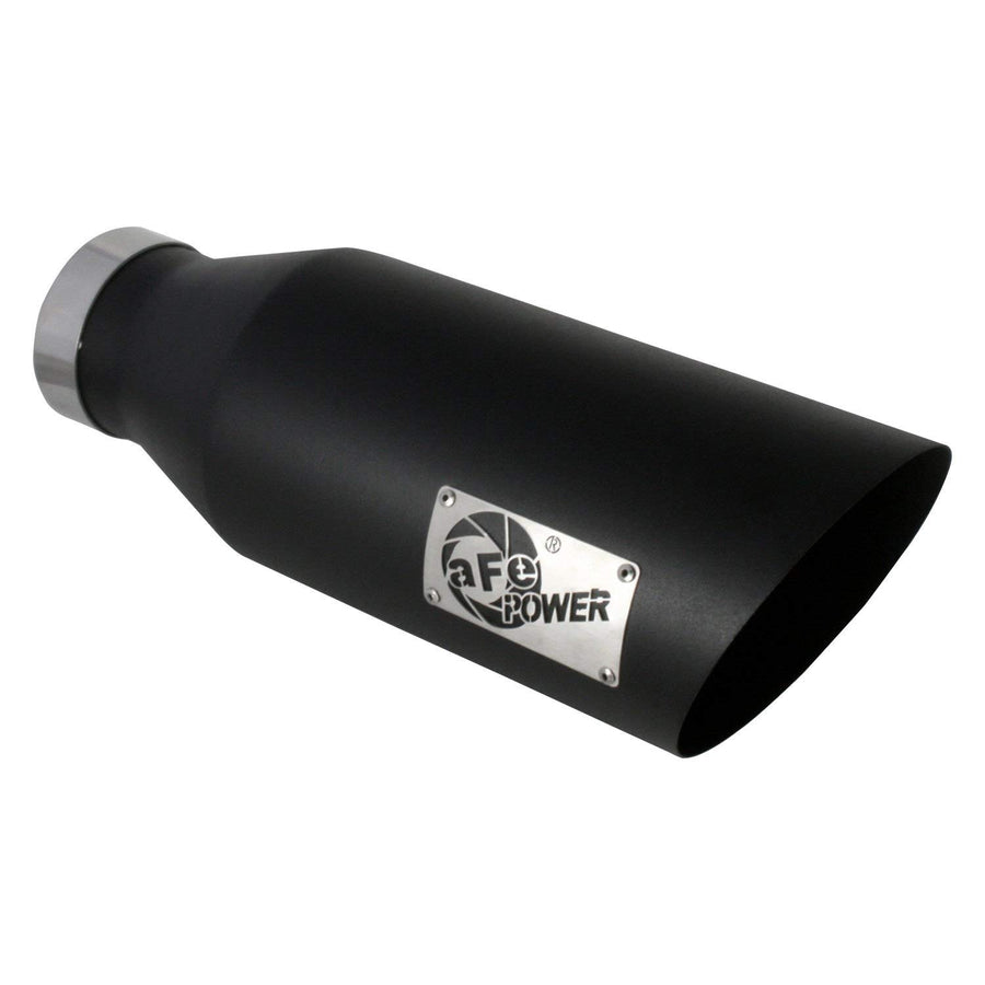 MACH Force-Xp aFe Power 409 Stainless Steel Clamp-on Exhaust Tip Black 49T40701-B18