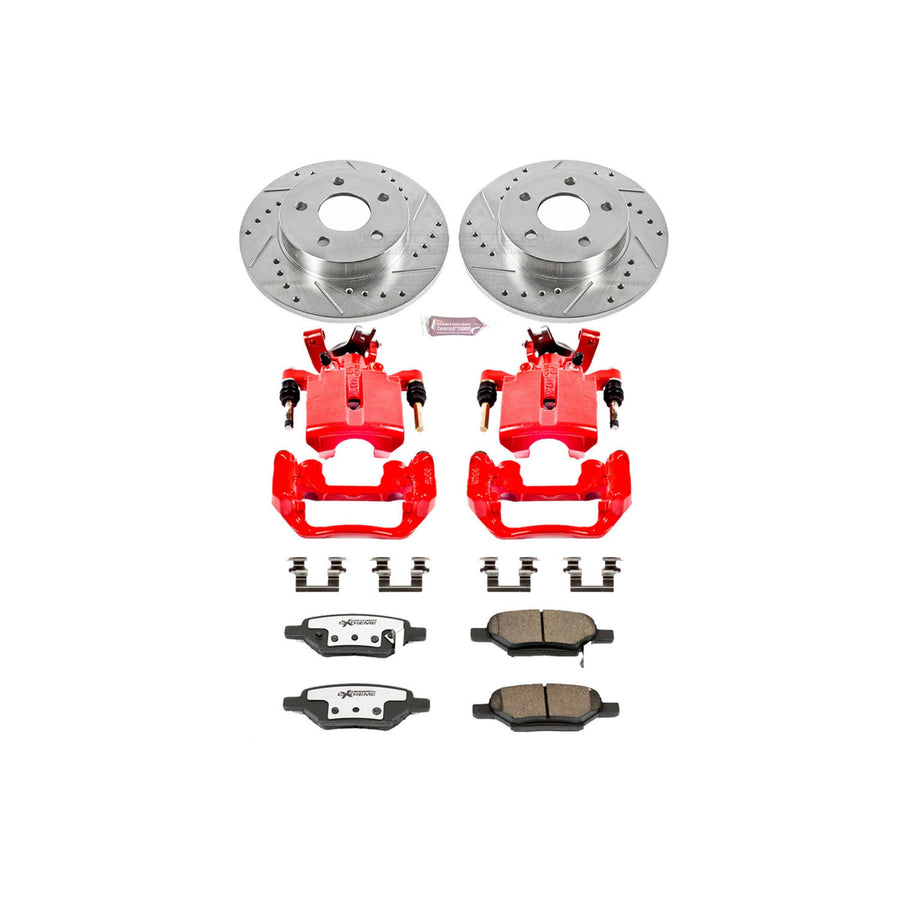 Power Stop Rear KC1616-26 Z26 Street Warrior Brake Kit Chevrolet Pontiac Saturn For Chevrolet Cobalt, Chevrolet HHR, Chevrolet Malibu, Pontiac G5, Pontiac G6, Saturn Aura, Saturn Ion [Model Specific]