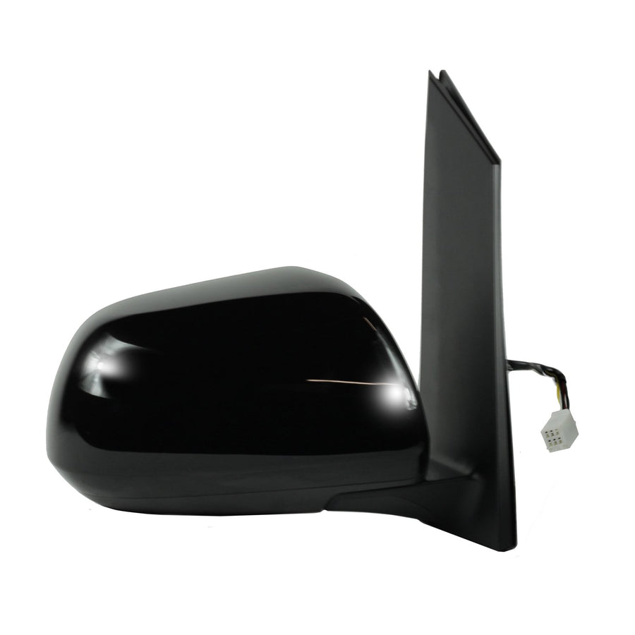 Mirror Passenger Side for Toyota Sienna, Textured Black, w/spot Mirror, Foldaway, w/o Memory, w/o Blind spot Detection System, Heated Power