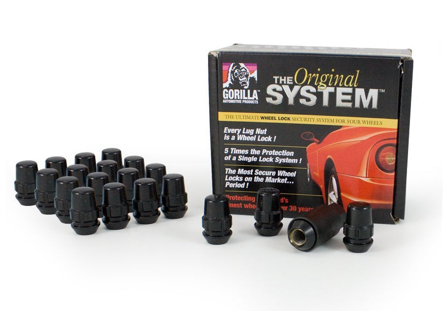 Gorilla 71623NBC Automotive Acorn Black Chrome Wheel Locks (12mm x 1.25 Thread Size) - For 5 Lug Wheels