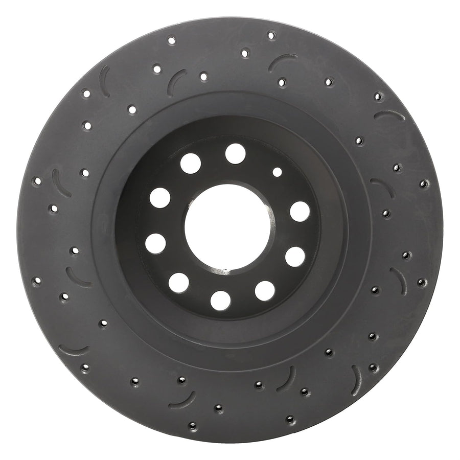 Talon Cross-Drilled and Slotted Vented Rotor, Hawk Performance Brakes, 12.2 in. Diameter, 1.91 in. Height