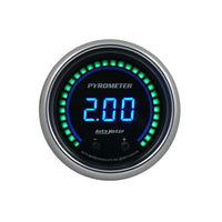 Gauge AutoMeter 6744-CB, Pyrometer, 2 1/16", Two Channel, Selectable, Cobalt Elite Digital