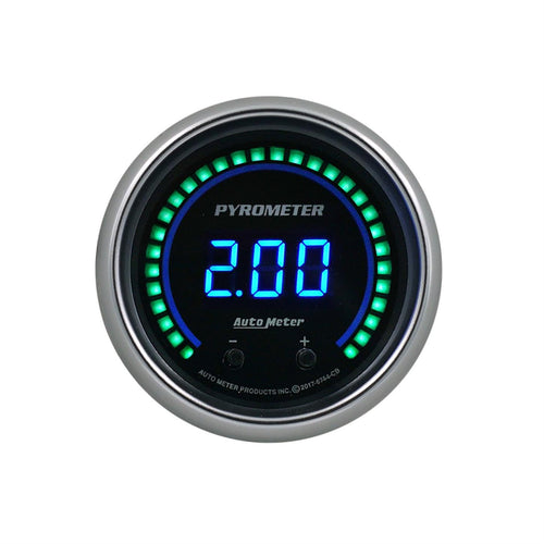 Gauge AutoMeter 6744-CB, Pyrometer, 2 1/16", Two Channel, Selectable, Cobalt Elite Digital