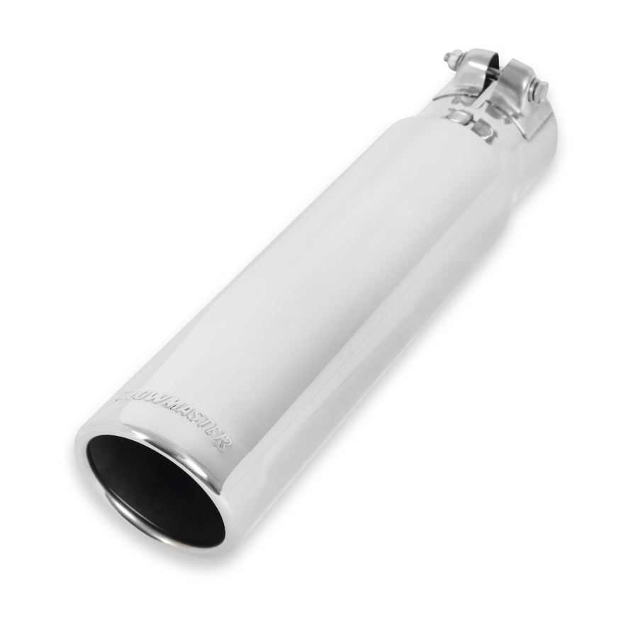 Flowmaster Exhaust Tip 15361 3 Inch Rolled Angle Polished 304 Stainless Steel Fits 2.50 Inch Tubing Clamp On
