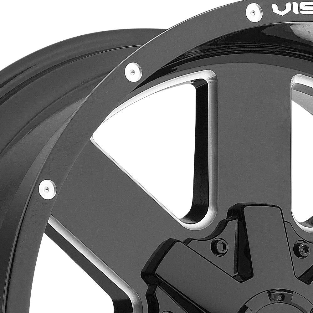 411 Arc Vision 20x9 6x139.7/6x5.5" -12mm Black/Milled Wheel Rim