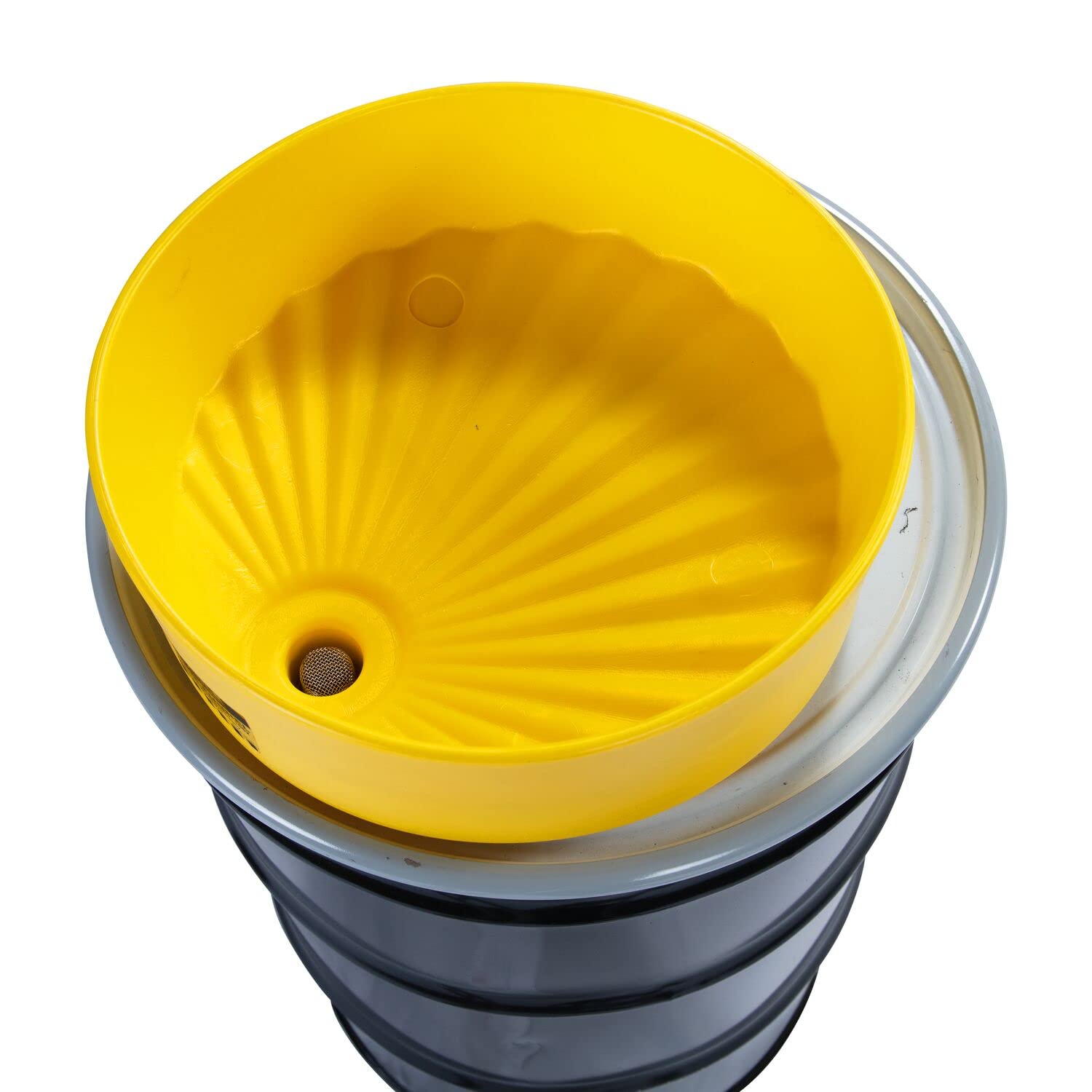1662 Eagle Drum Funnel with Brass Screen, 18" Diameter x 7" Height, Yellow