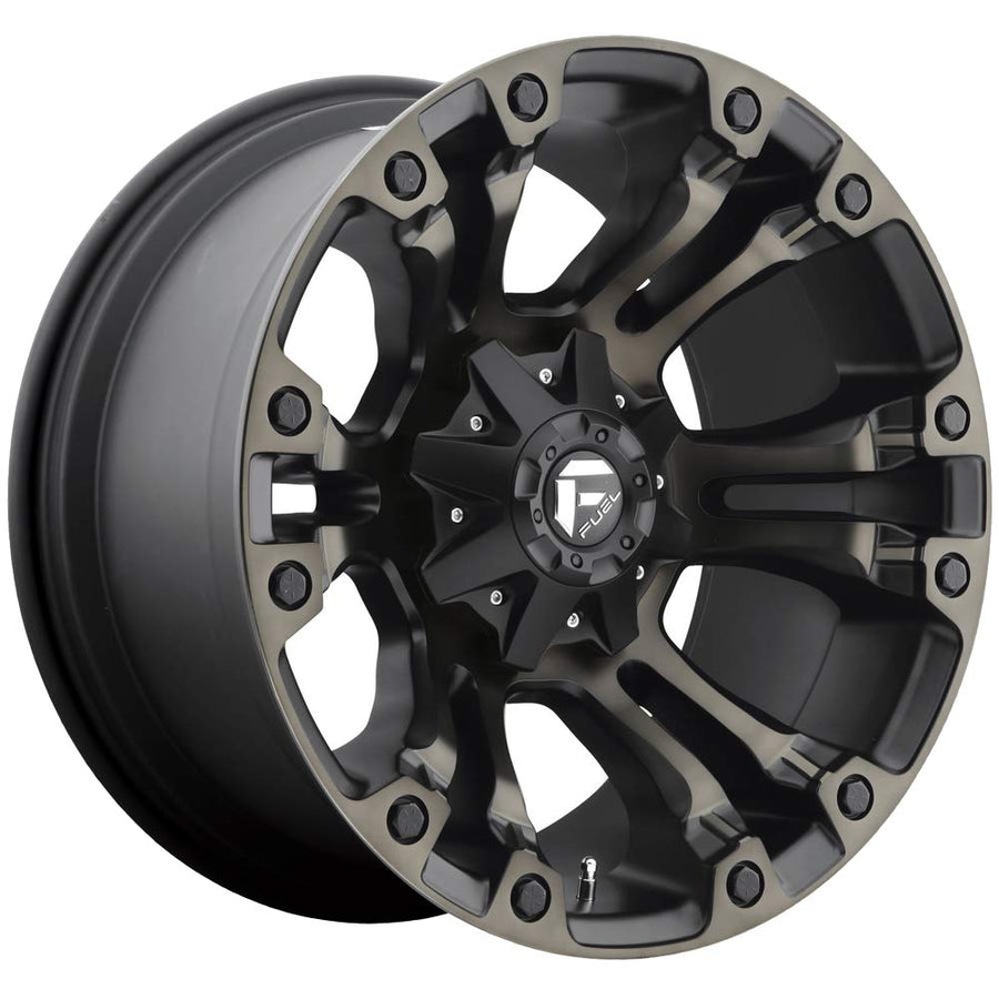 D569 VAPOR FUEL OFF-ROAD 17X9, 5X4.5/5.0, 5.04, 1mm MATTE BLACK DOUBLE DARK TINT - D56917902650A