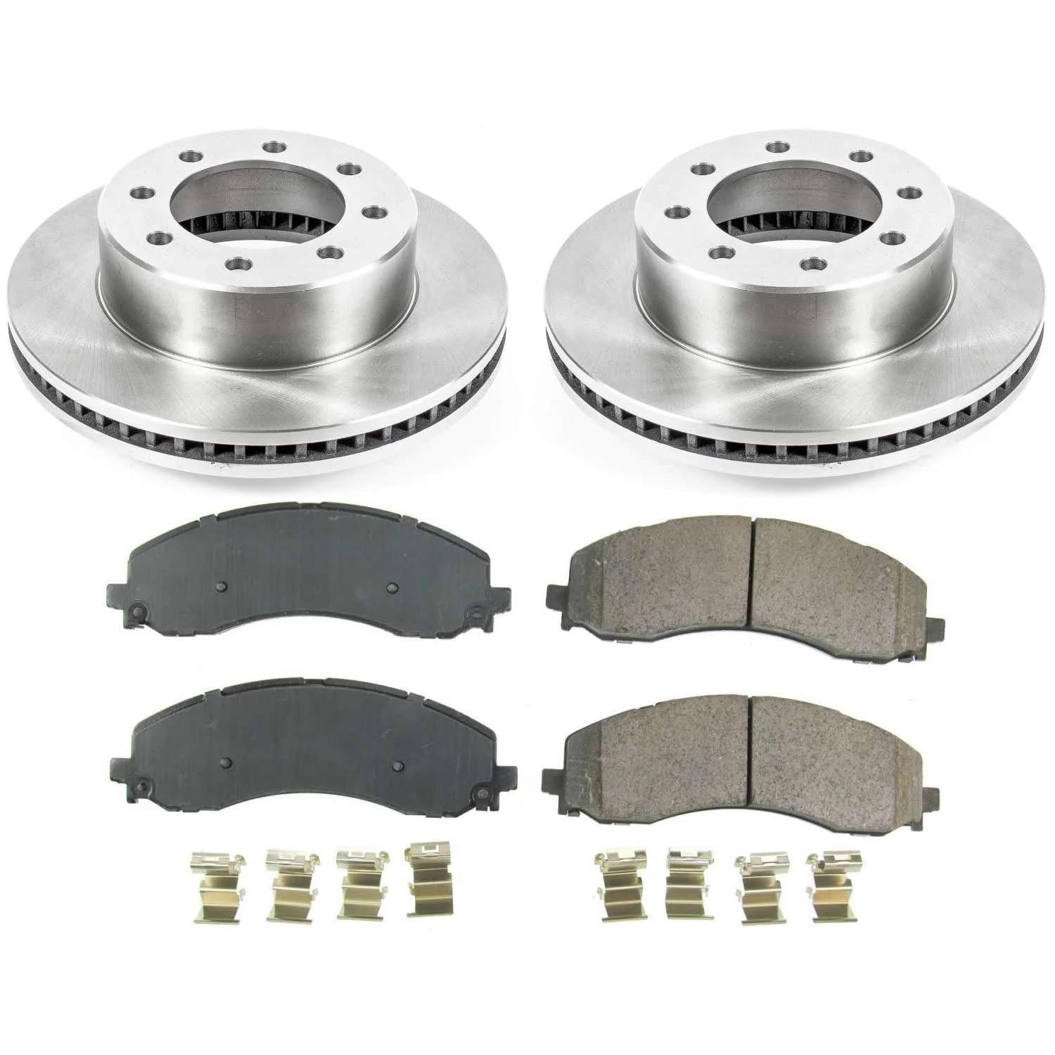 Power Stop Autospecialty KOE8478 Front Replacement Brake Kit-OE Brake Rotors & Ceramic Brake Pads For 2019 2020 2021 2022 Ram 2500 | 2019 2020 2021 2022 Ram 3500