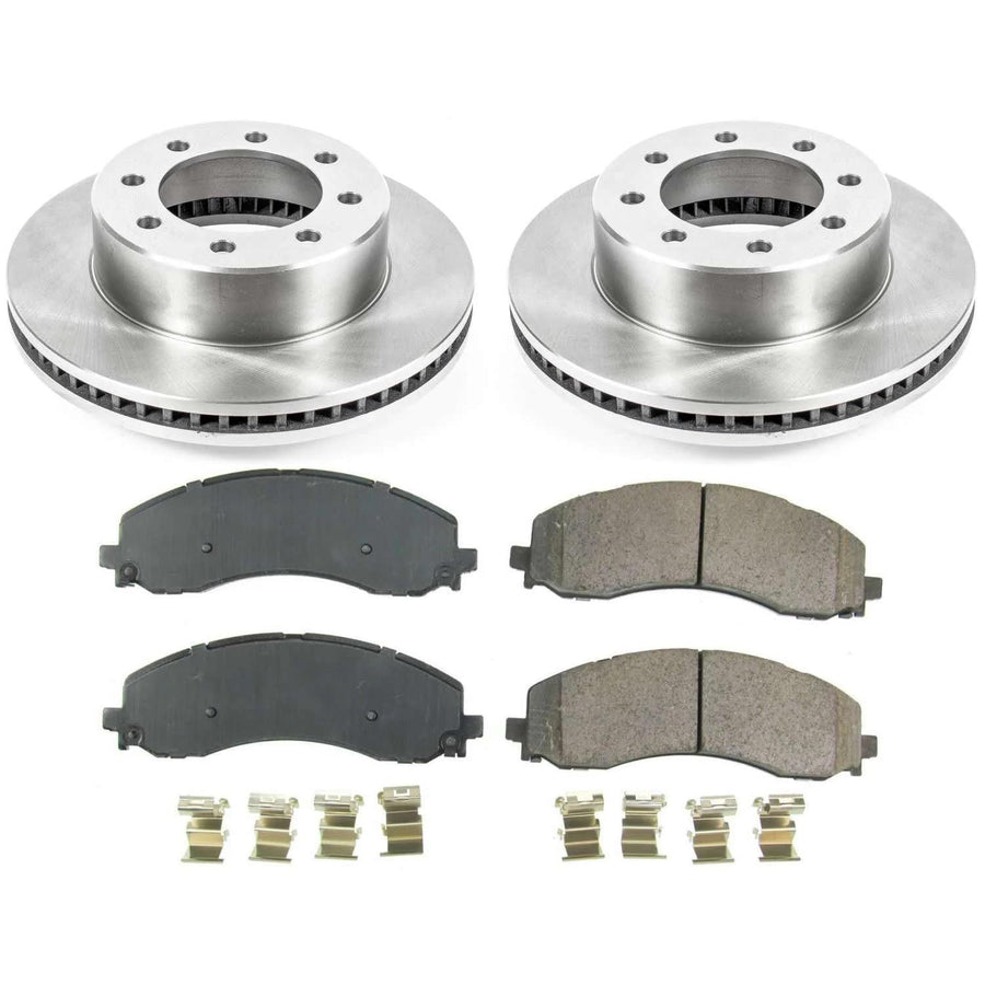Power Stop Autospecialty KOE8478 Front Replacement Brake Kit-OE Brake Rotors & Ceramic Brake Pads For 2019 2020 2021 2022 Ram 2500 | 2019 2020 2021 2022 Ram 3500
