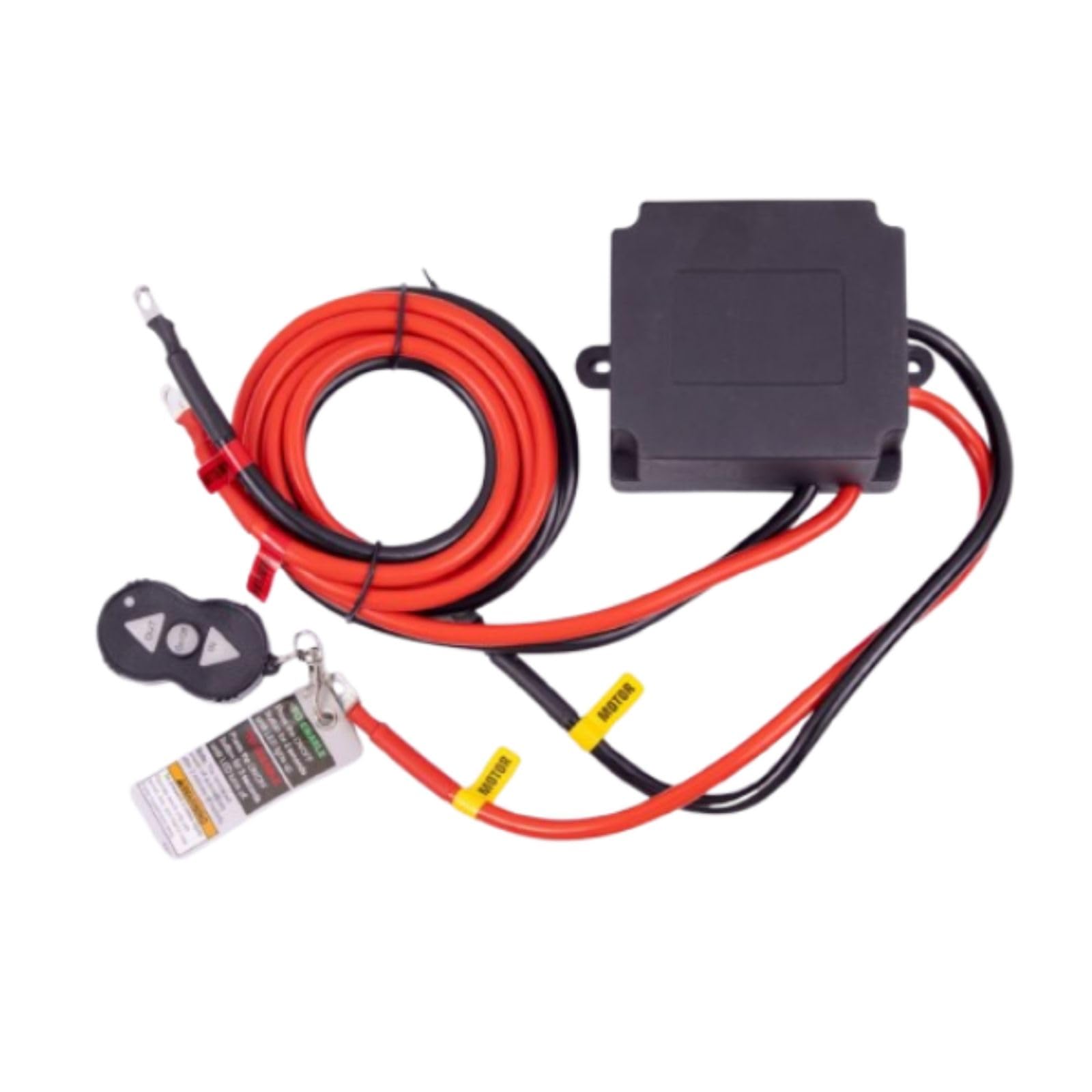 12V DC Utility Winch Mile Marker 76-50200 - 2000 lb. Weight Capacity - 50’ Steel Cable - Lightweight & Reliable - Offers Fast Line Speeds - Wireless Remote Control Included - Free Spooling