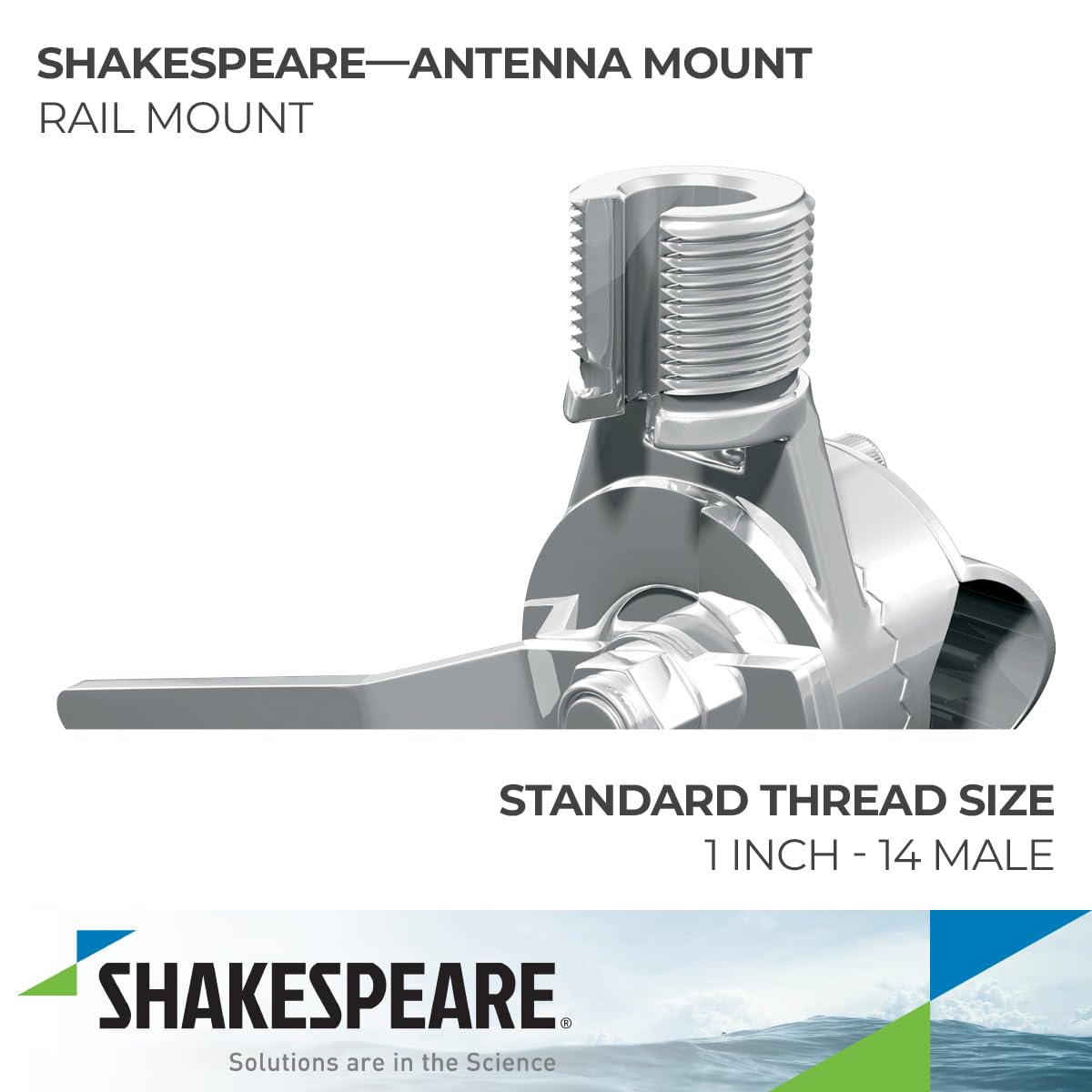 Ratchet Rail Mount Shakespeare 4190 Medium, Silver