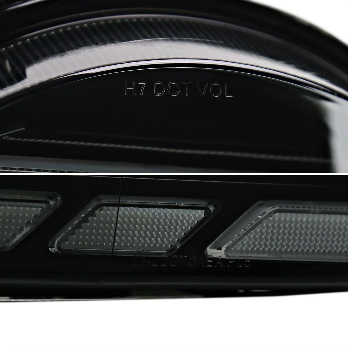 Black Smoke SPEC-D TUNING Projector Headlights w/LED Sequential Turn Signals and Startup Animation Compatible with 2007-2014 Toyota FJ Cruiser, Left + Right Pair Headlamp Assembly