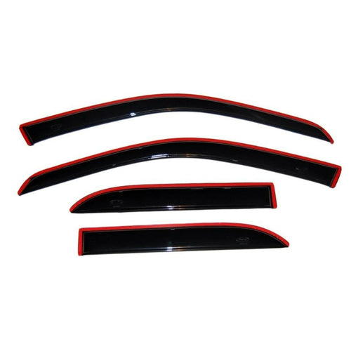 Auto Ventshade [AVS] Rain Guards in-Channel for 2014-2018 Silverado - Sierra 1500; 15-19 Silv-Sierra 2500HD-3500HD, Crew CAB ONLY | Window Vent Visors, 4 pcs. - Smoke | 194536