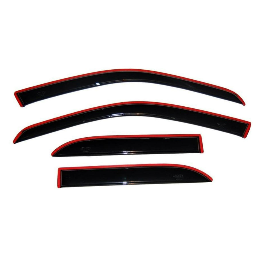 In-Channel Rain Guards Auto Ventshade [AVS] for 2014 - 2018 Mazda 3 Hatchback/Sedan | Window Vent Visors, 4 pcs. - Smoke | 194262