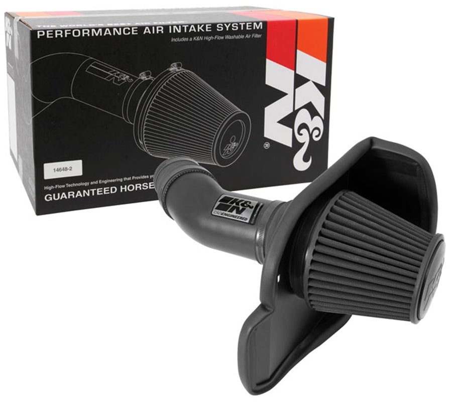 Cold Air Intake System K&N: Dry-Flow Air Filter, Increase Performance & Towing: Compatible with 2011-2023 Chrysler/Dodge: 300, Challenger, Charger, 71-2545