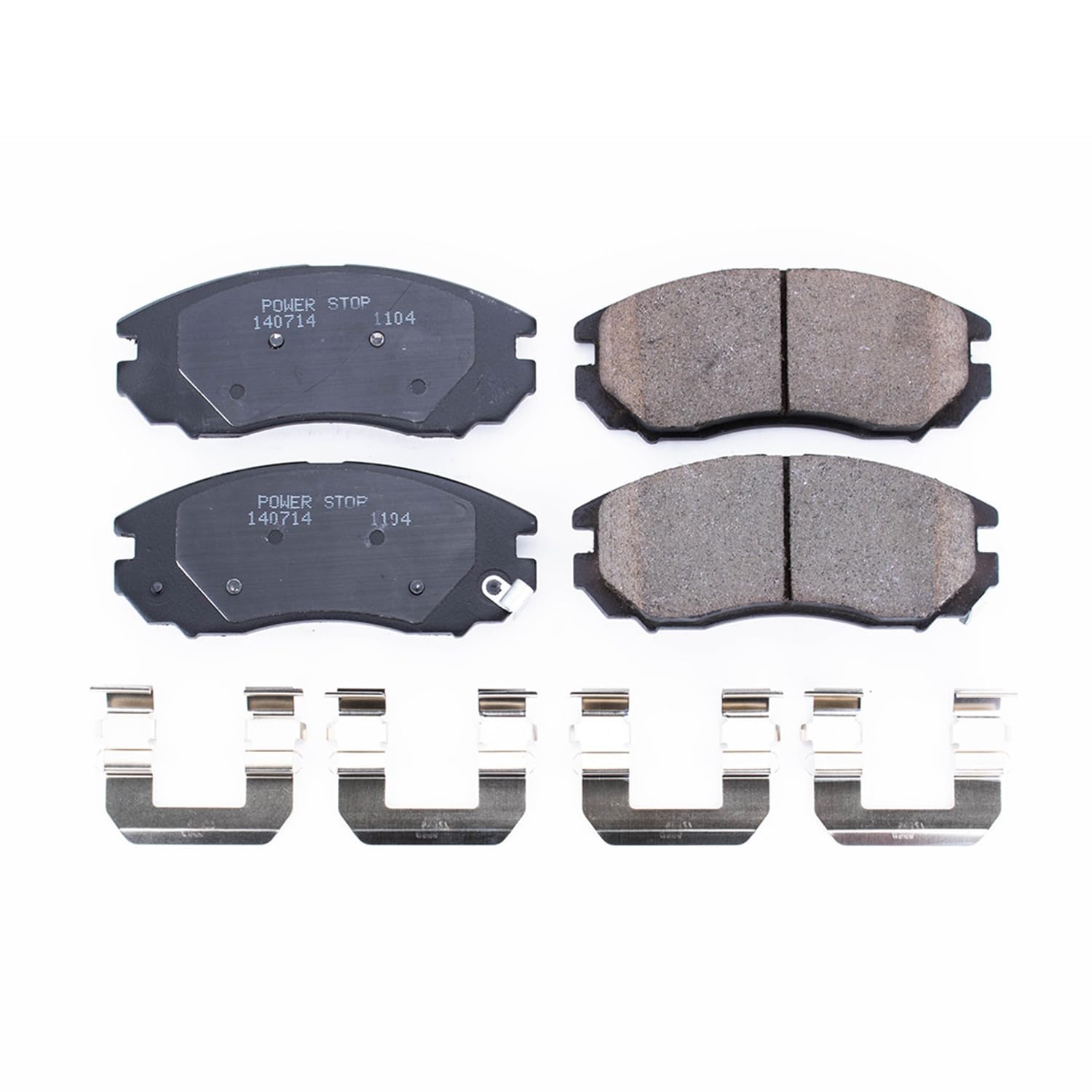 Power Stop Brake Kit Front For Hyundai Tiburon 2004-08 - Ceramic Brake Pads With Installation Hardware, 17-1104