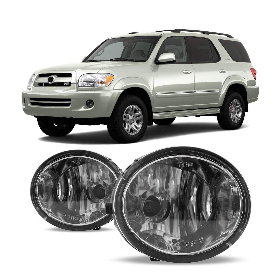 Winjet Driving Fog Lights Compatible with Toyota [2000 2001 2002 2003 2004 2005 2006 Tundra] [2001-2007 Sequioa] + Switch + Wiring Kit