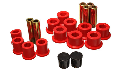 Rear Spring Bushing Set Energy Suspension 5.2118R, Red