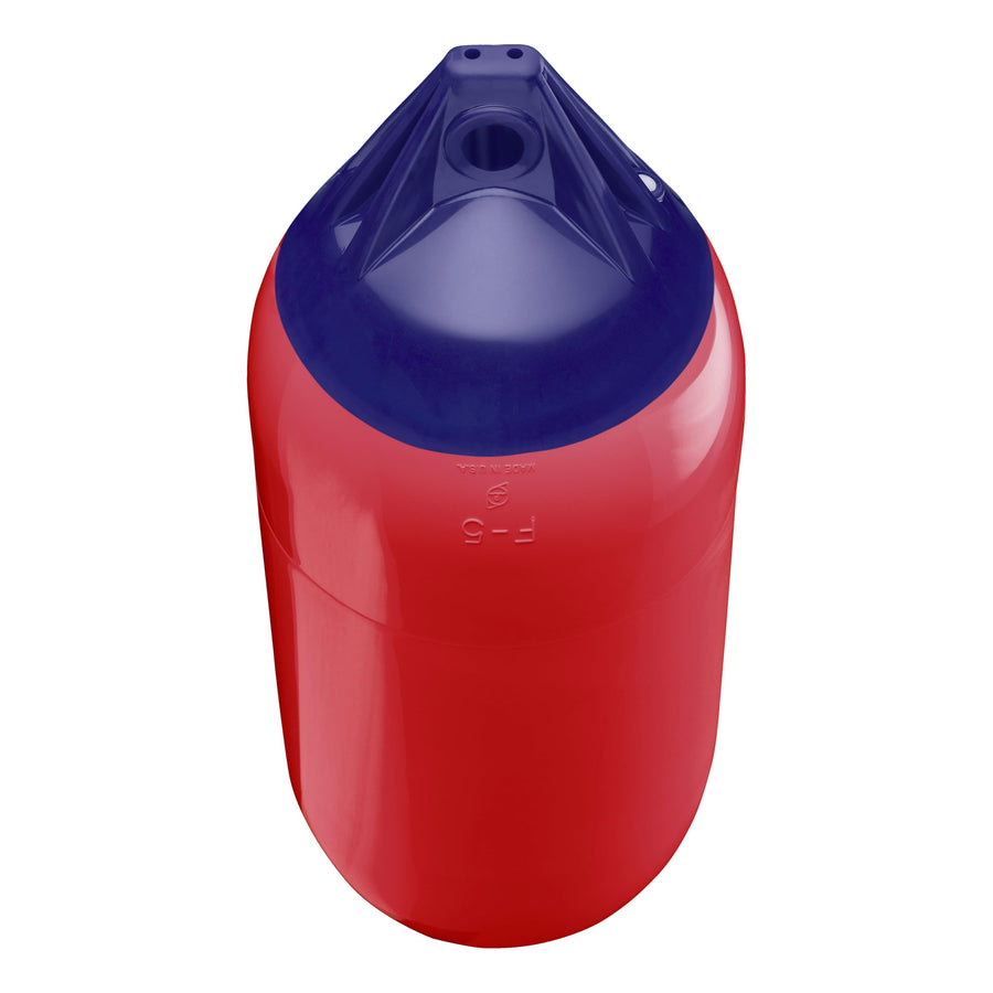 Polyform F-5 Standard Boat Fender F-Series - Classic Red Blue Ropehold
