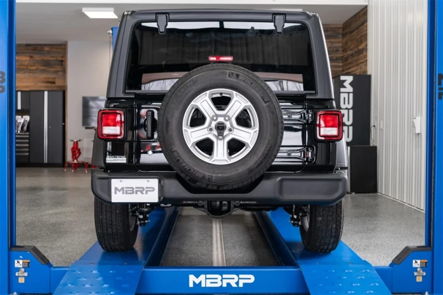 18-20 Jeep Wrangler JL MBRP 2.5in Single Rear Exit Cat Back Exhaust - Aluminum