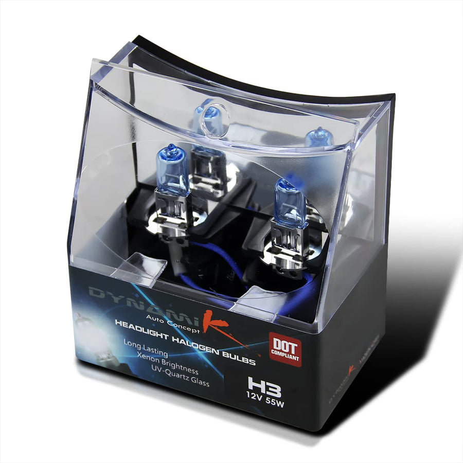 Spec-D Tuning H3 2X 4200K 12V 55W High/Low Beam Halogen Replacement Left + Right Pair