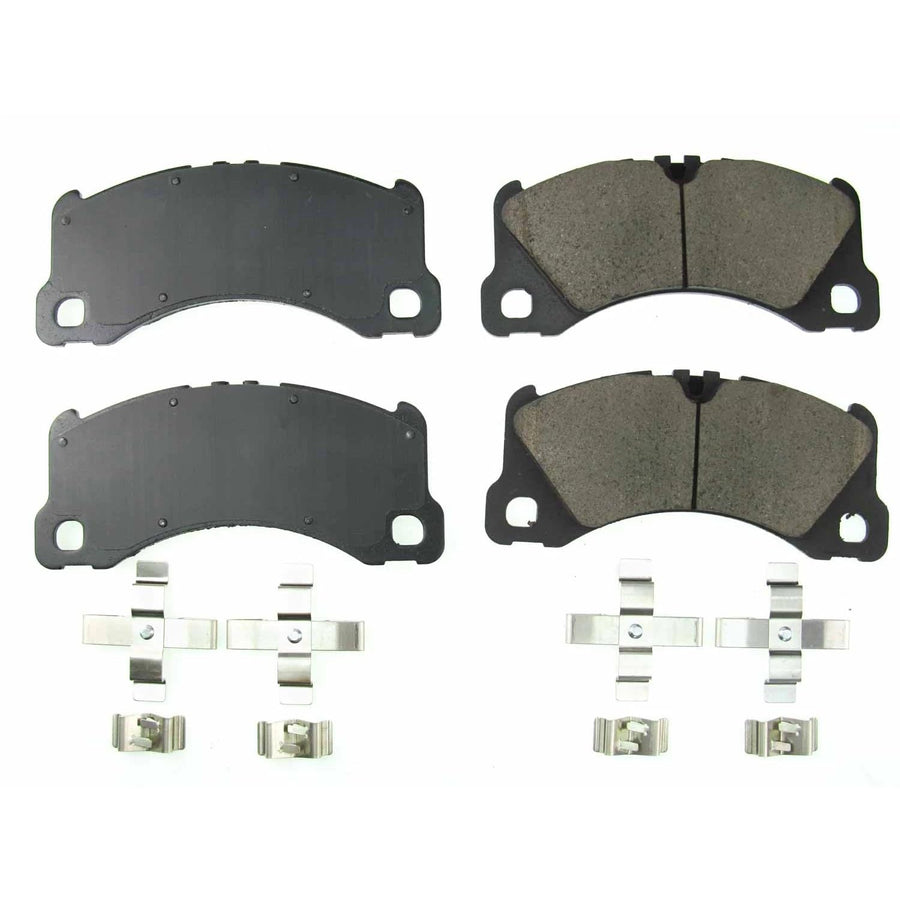 Power Stop Brake Kit Front For Porsche Cayenne 2013-19 |Cayenne 2021-23 |Macan 2015-18 |Macan 2020-24 |Panamera 2010-13 - Ceramic Brake Pads With Installation Hardware, 17-1577